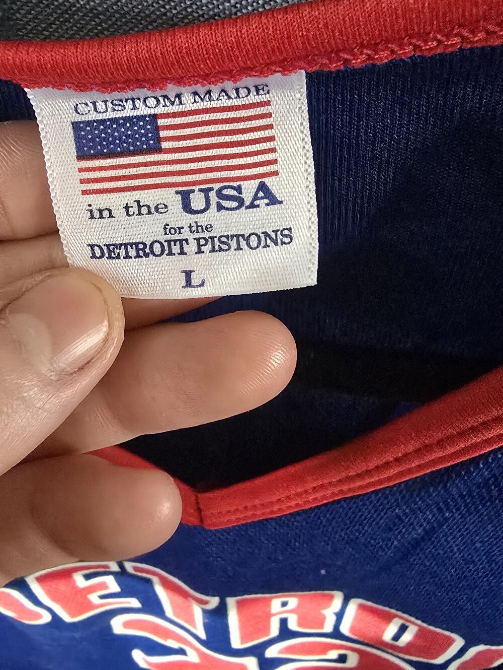 Detroit Pistons Prince 22 Blue & Red Basketball Jersey - Picture 3 of 4